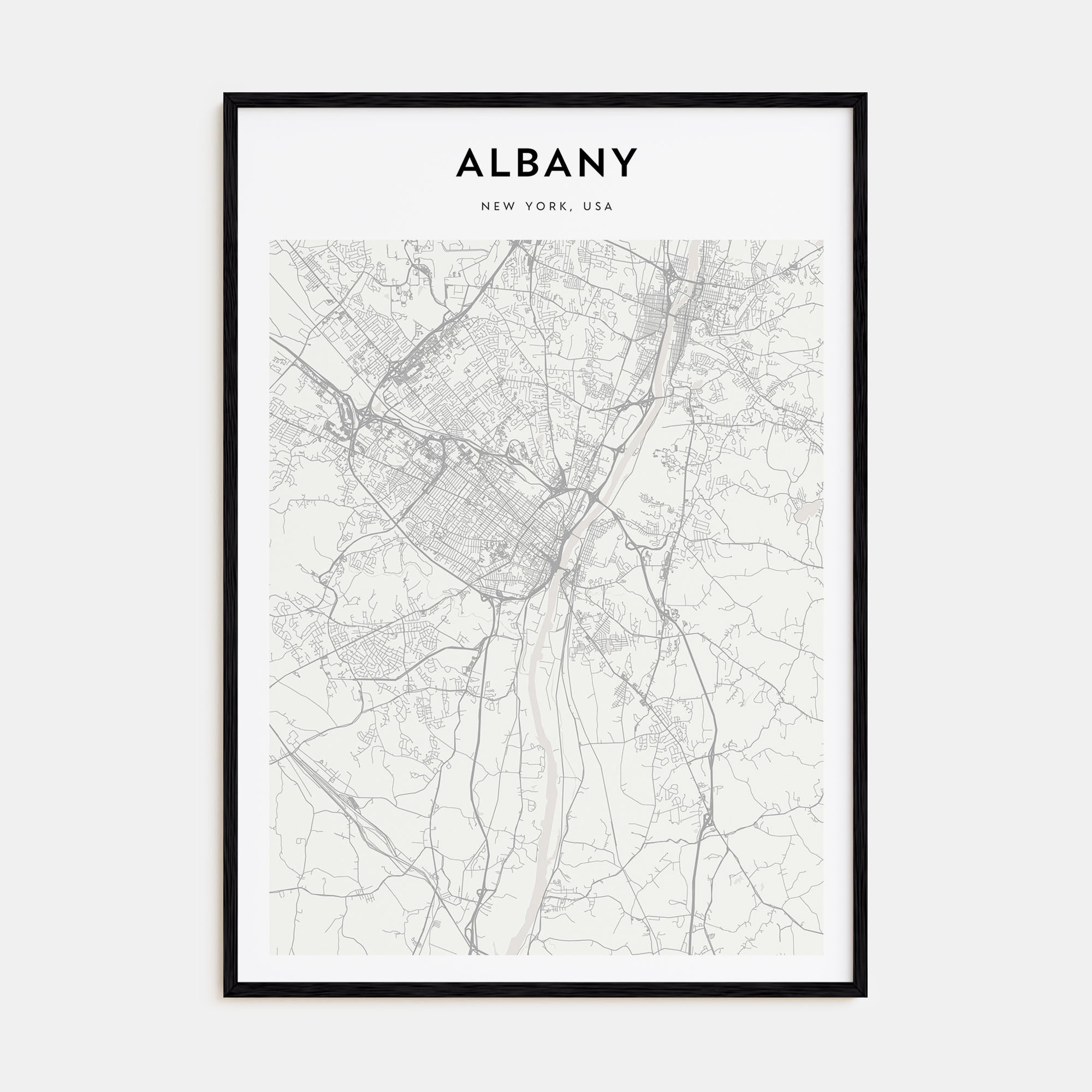 Albany, New York Map Portrait Poster