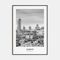 Albany, New York Portrait B&W Poster