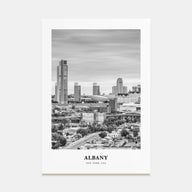 Albany, New York Portrait B&W Poster