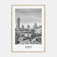 Albany, New York Portrait B&W Poster