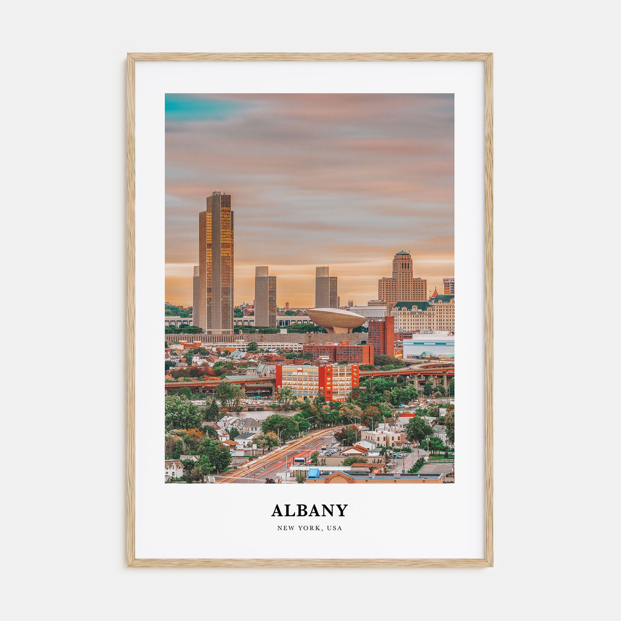 Albany, New York Portrait Color Poster