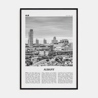 Albany, New York Travel B&W Poster