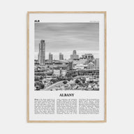Albany, New York Travel B&W Poster
