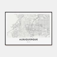 Albuquerque Map Landscape Poster