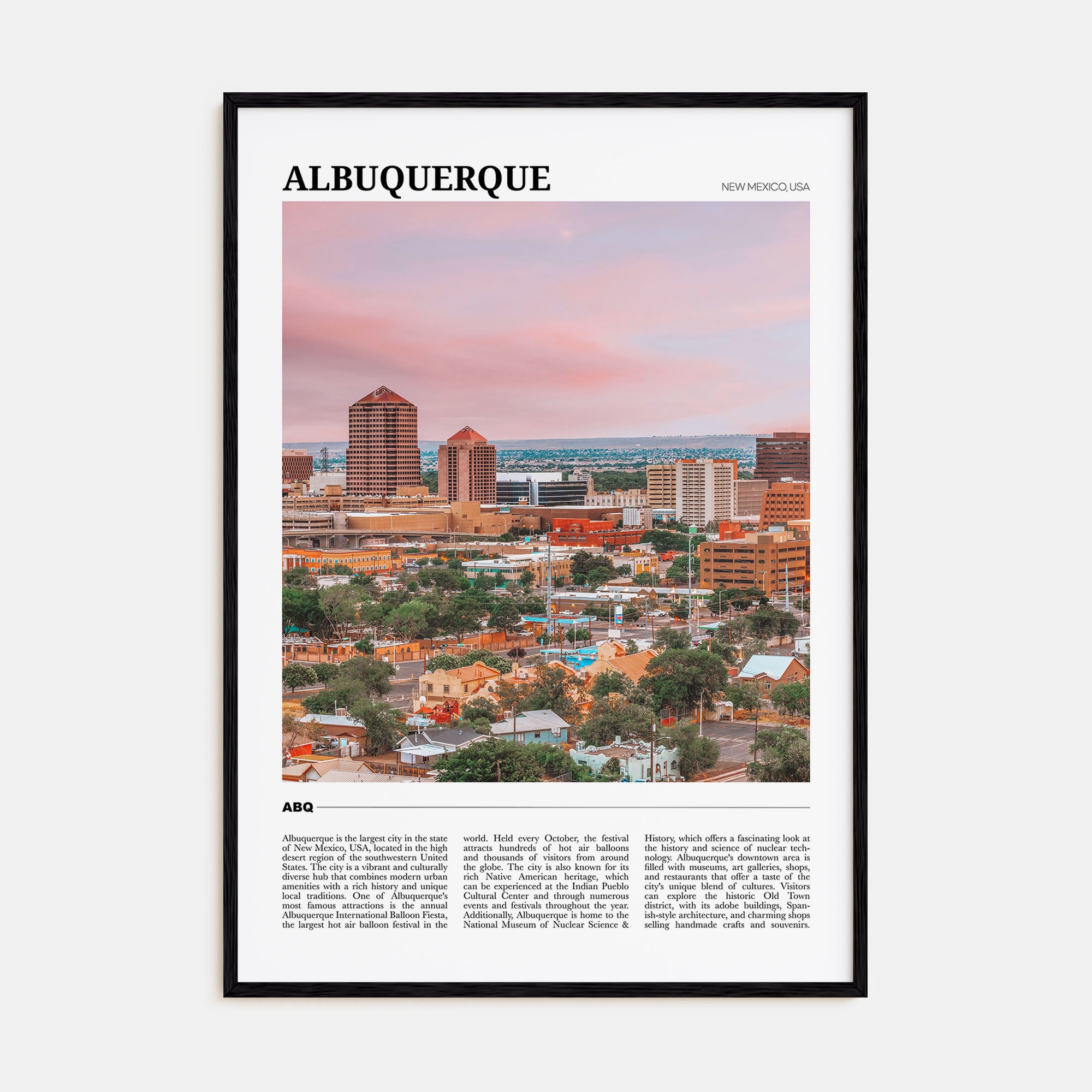 Albuquerque Travel Color Poster