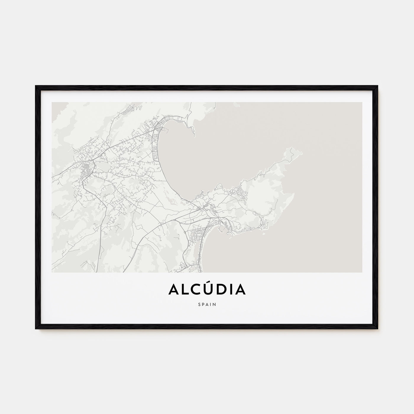 Alcudia Map Landscape Poster