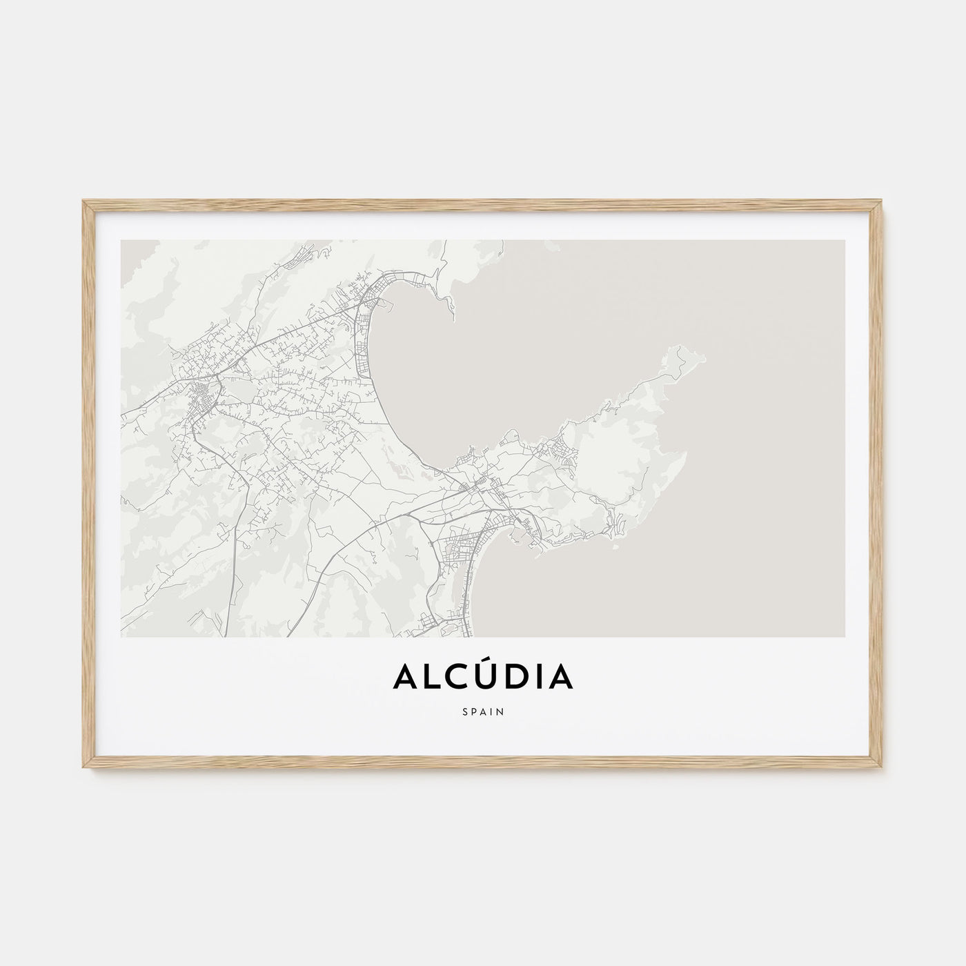 Alcudia Map Landscape Poster