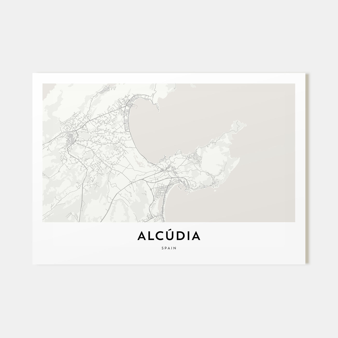 Alcudia Map Landscape Poster