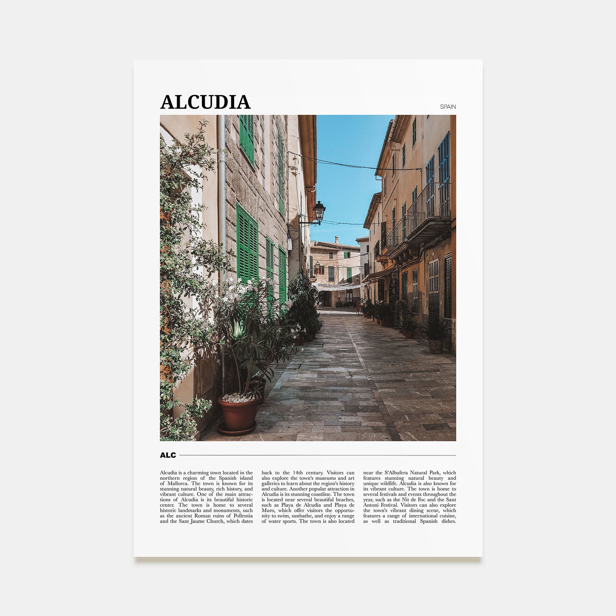 Alcudia Travel Color Poster