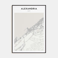 Alexandria, Egypt Map Portrait Poster