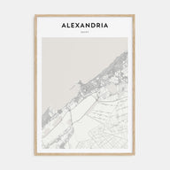 Alexandria, Egypt Map Portrait Poster