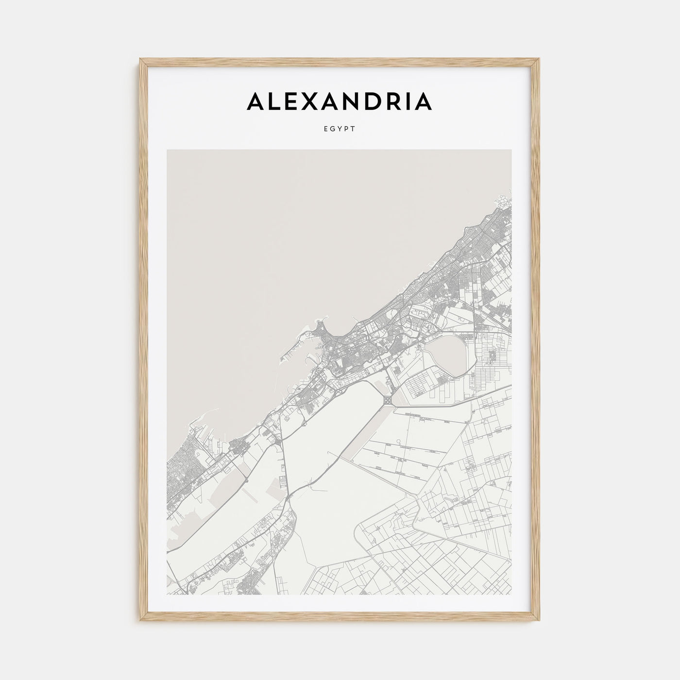Alexandria, Egypt Map Portrait Poster