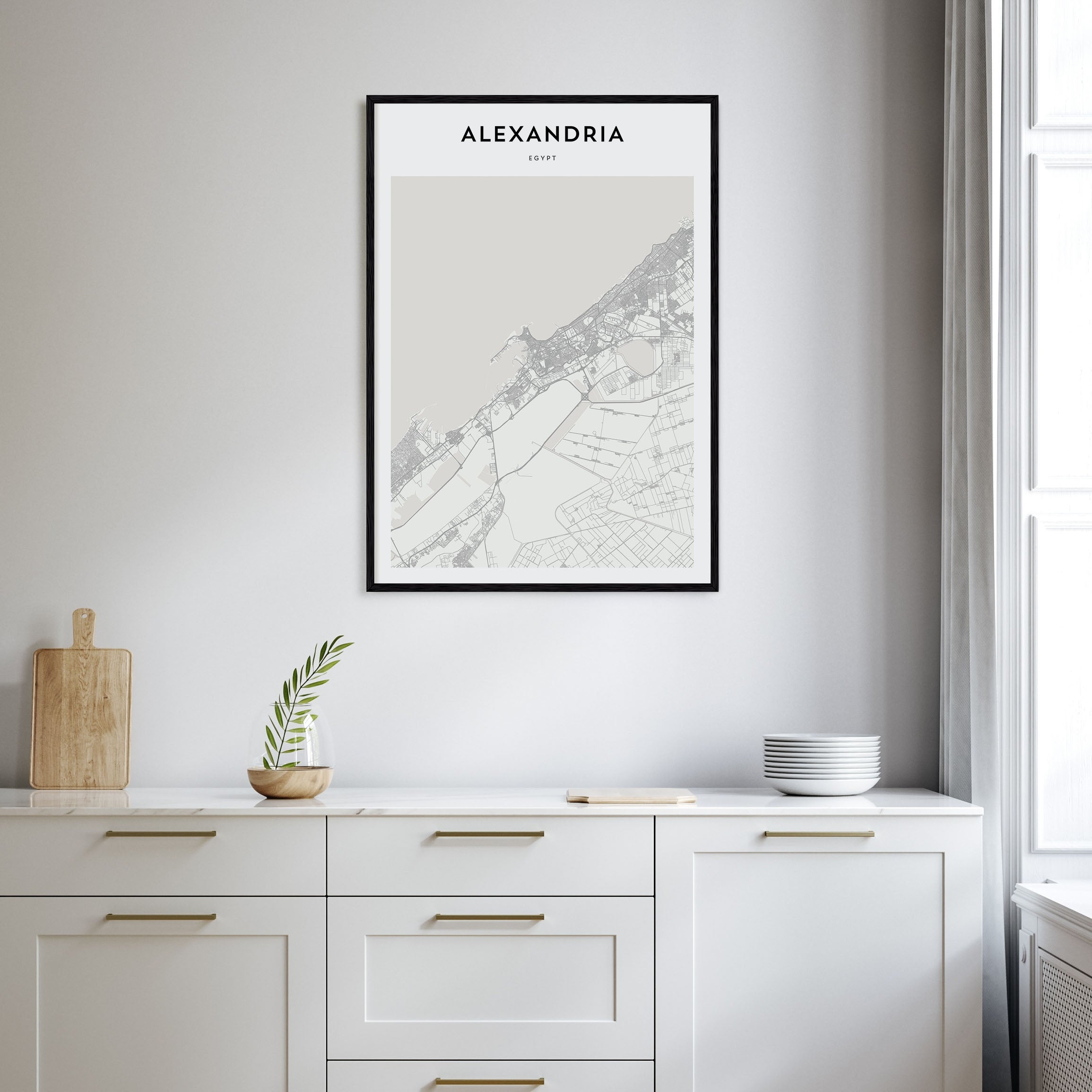 Alexandria, Egypt Map Portrait Poster