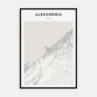 Alexandria, Egypt Map Portrait Poster