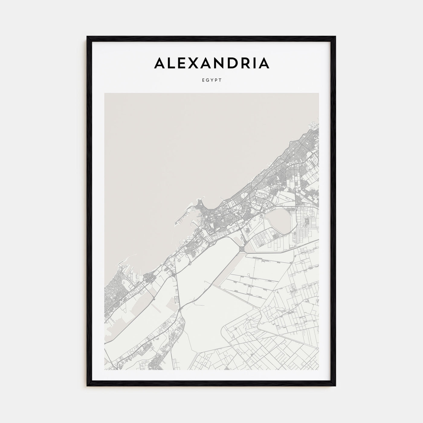 Alexandria, Egypt Map Portrait Poster