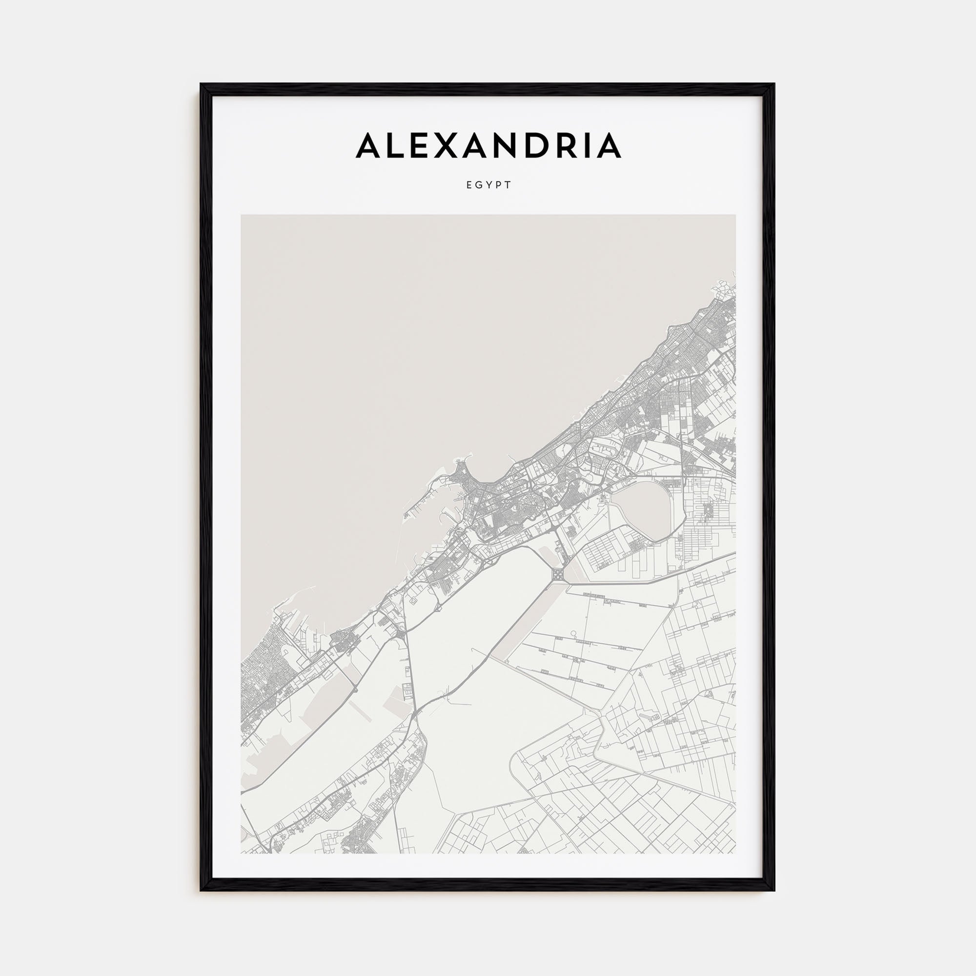 Alexandria, Egypt Map Portrait Poster