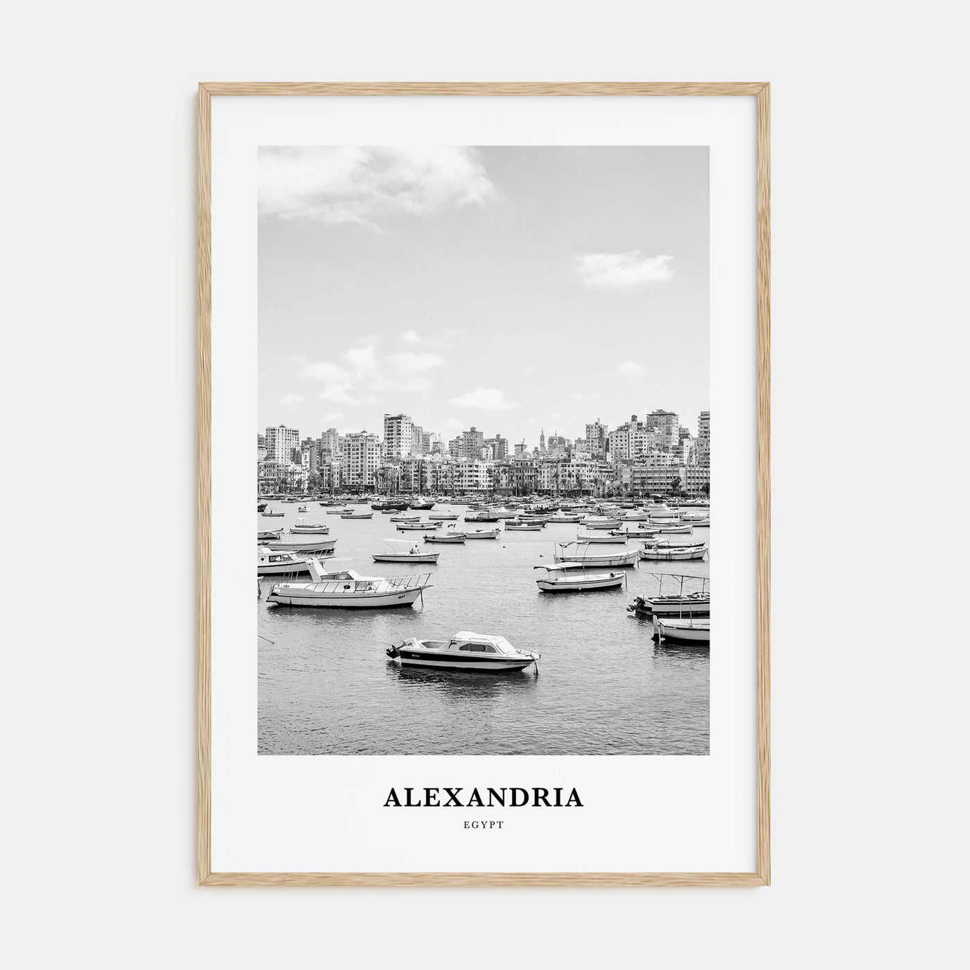 Alexandria, Egypt Portrait B&W Poster