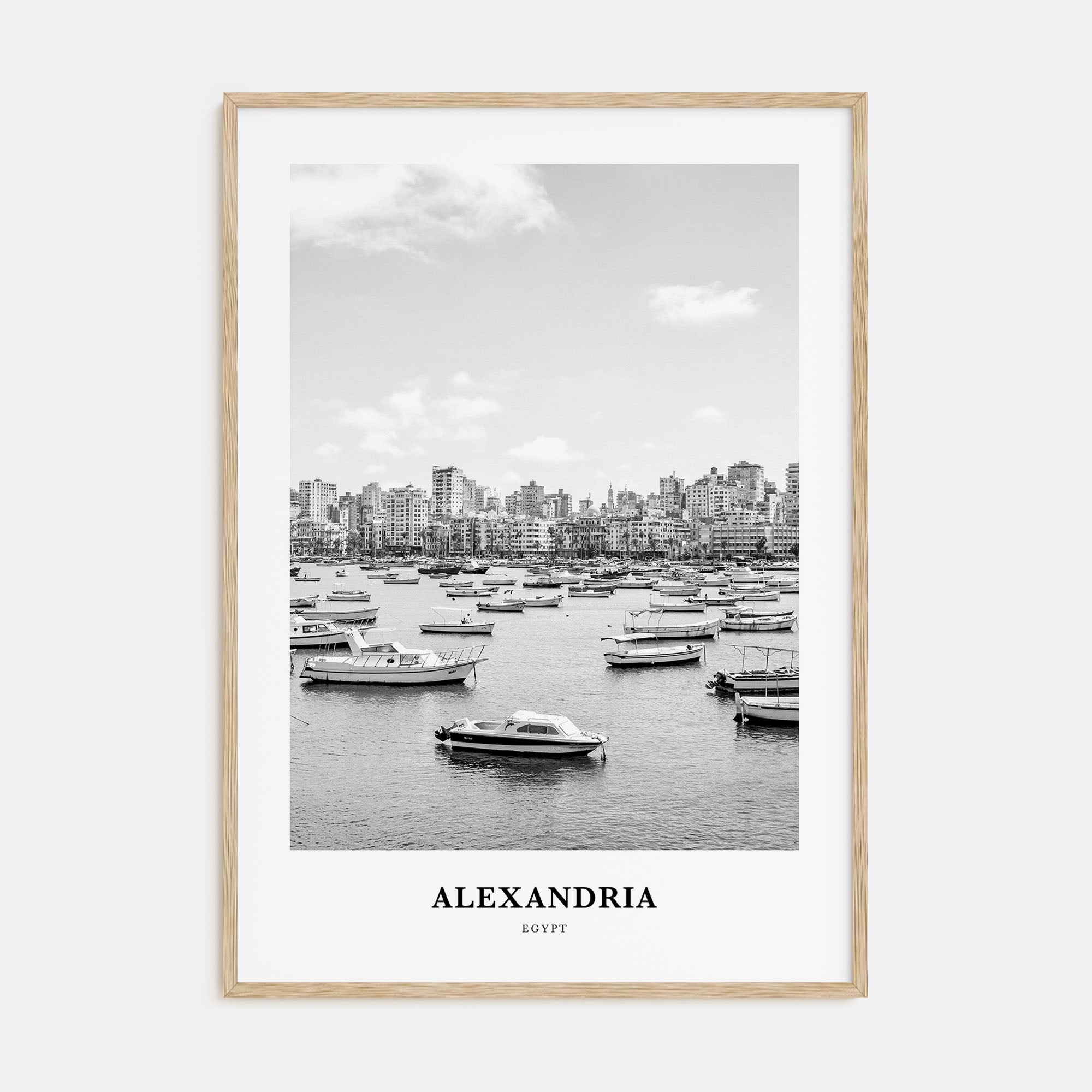 Alexandria, Egypt Portrait B&W Poster