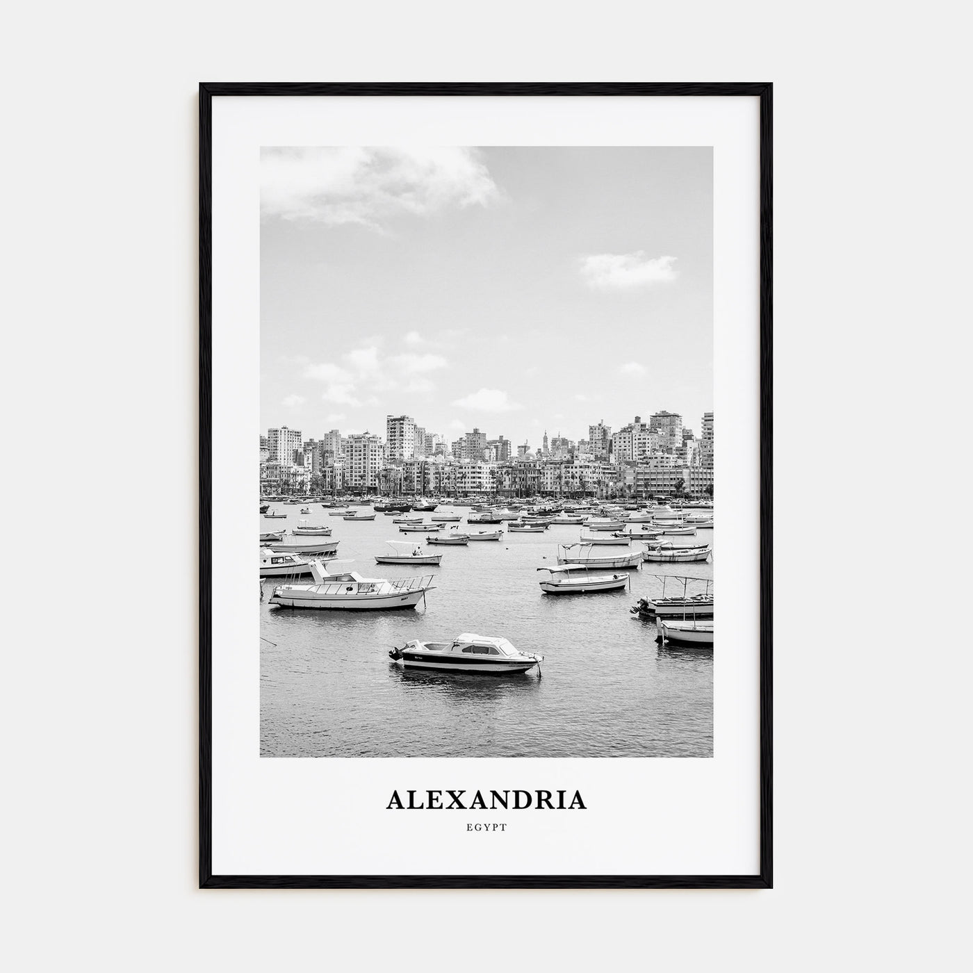 Alexandria, Egypt Portrait B&W Poster