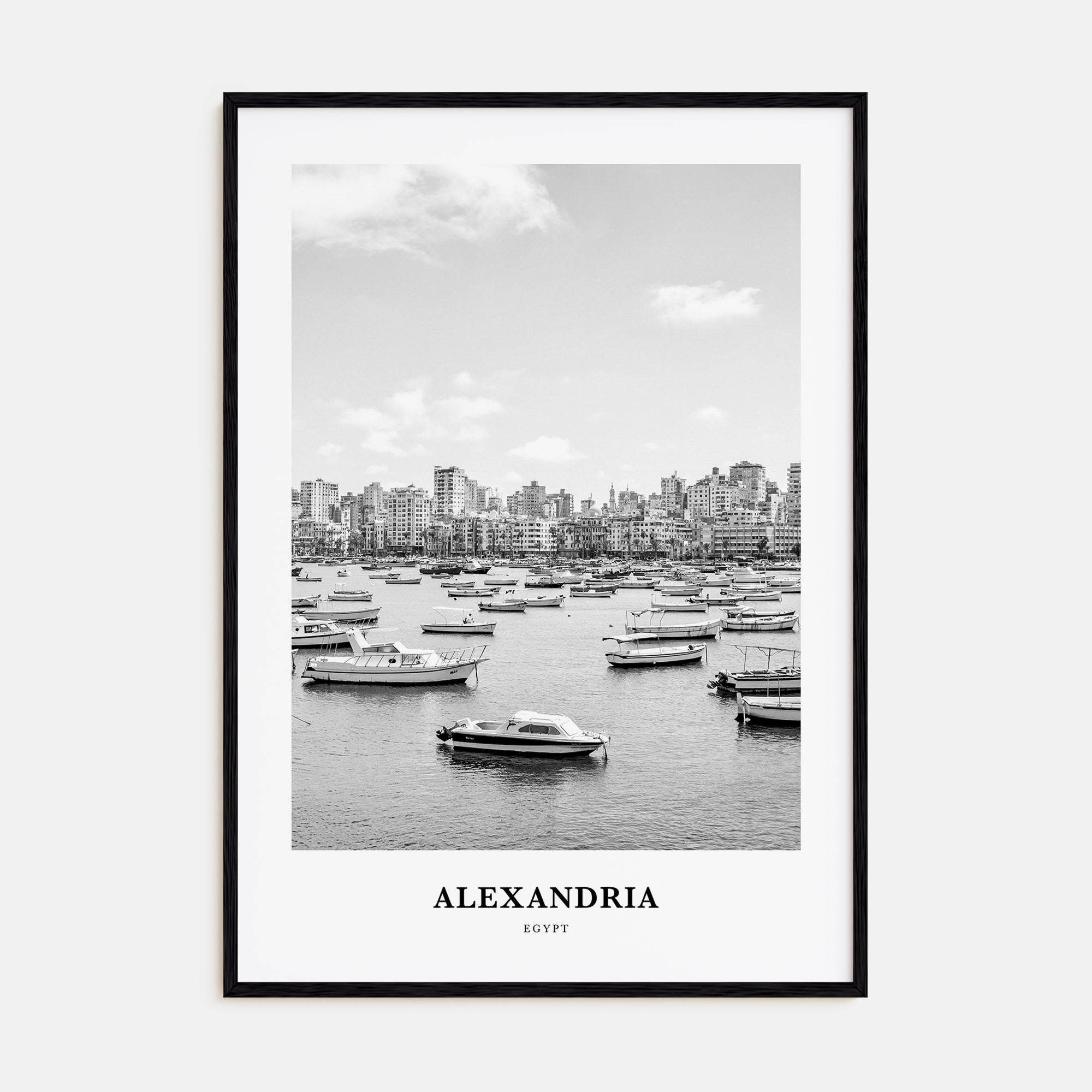 Alexandria, Egypt Portrait B&W Poster