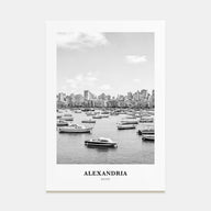 Alexandria, Egypt Portrait B&W Poster