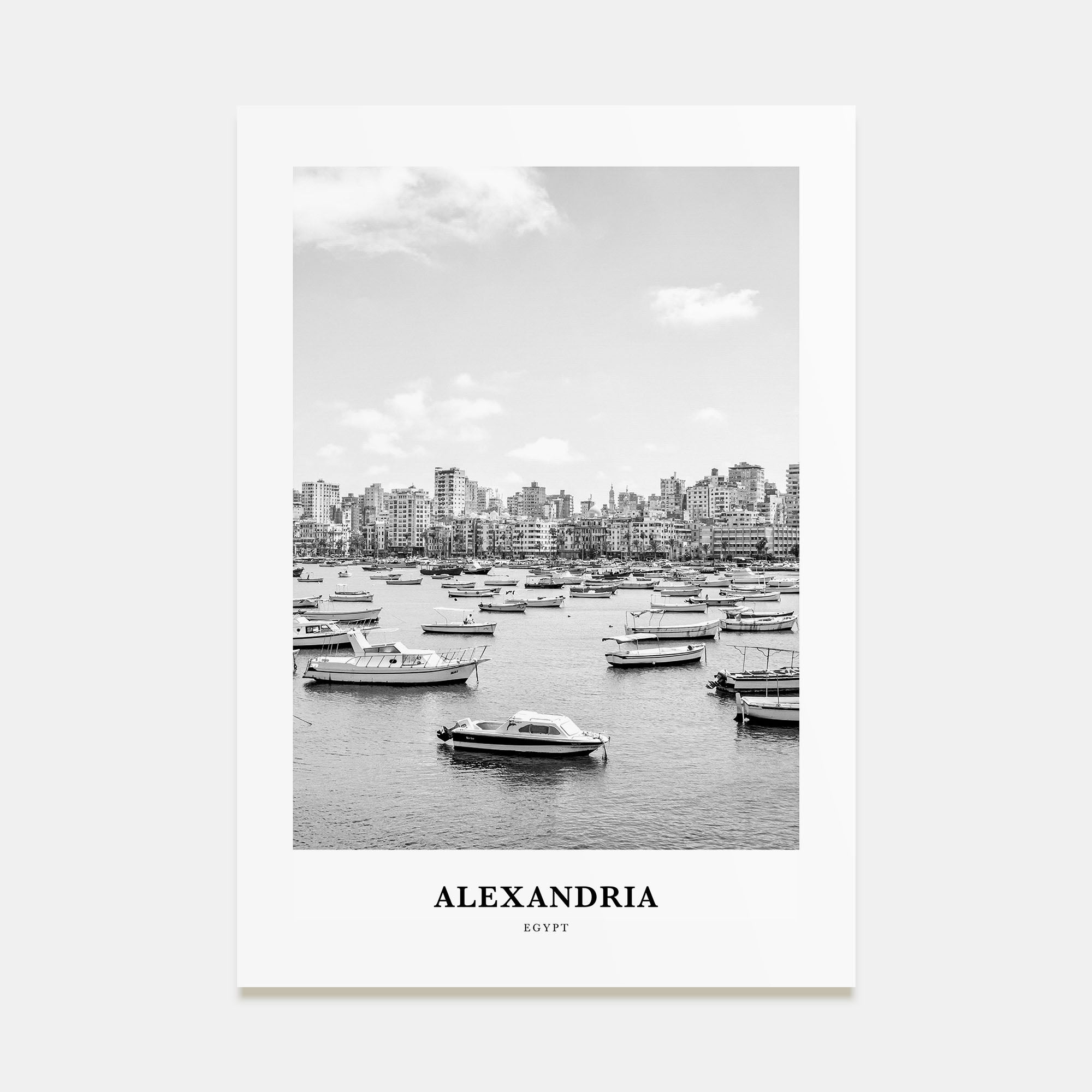 Alexandria, Egypt Portrait B&W Poster