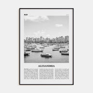 Alexandria, Egypt Travel B&W Poster