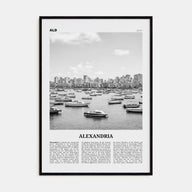 Alexandria, Egypt Travel B&W Poster