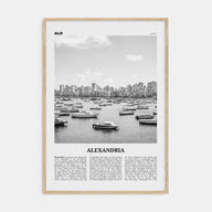 Alexandria, Egypt Travel B&W Poster