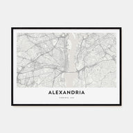Alexandria, Virginia Map Landscape Poster