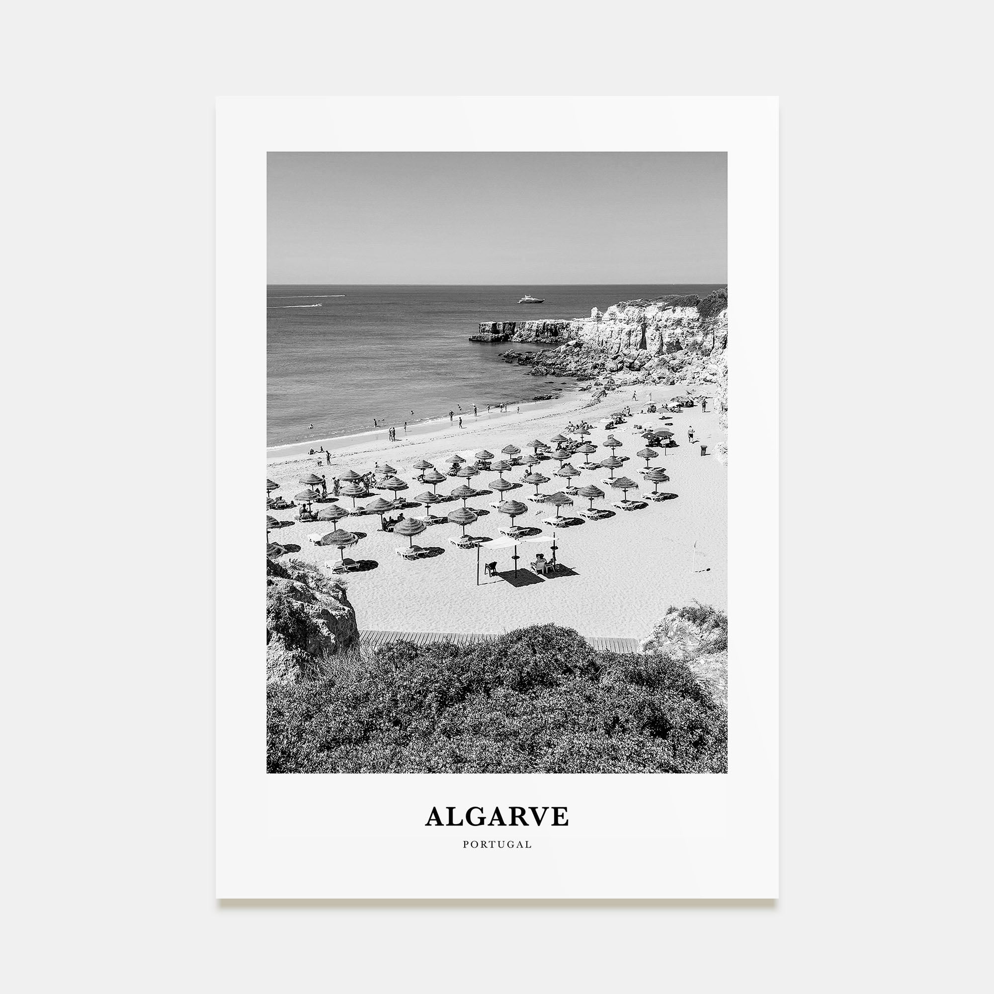 Algarve Portrait B&W Poster