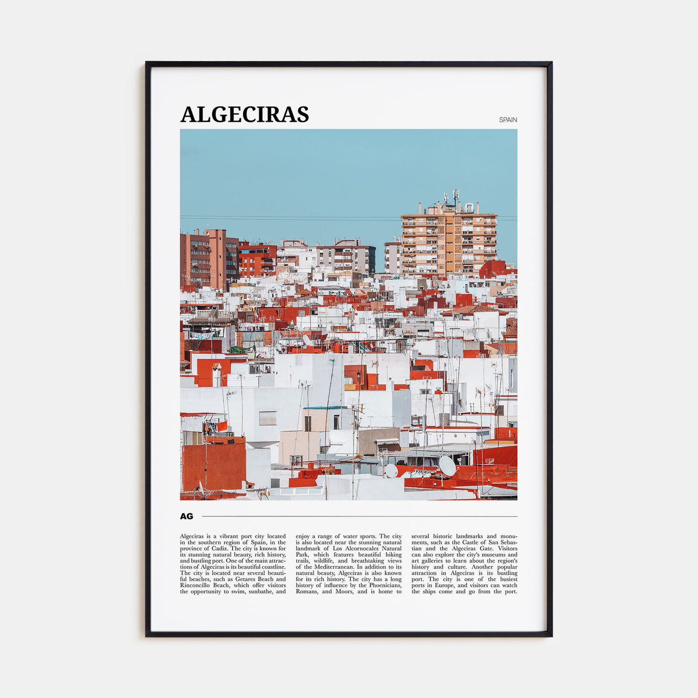 Algeciras Travel Color Poster