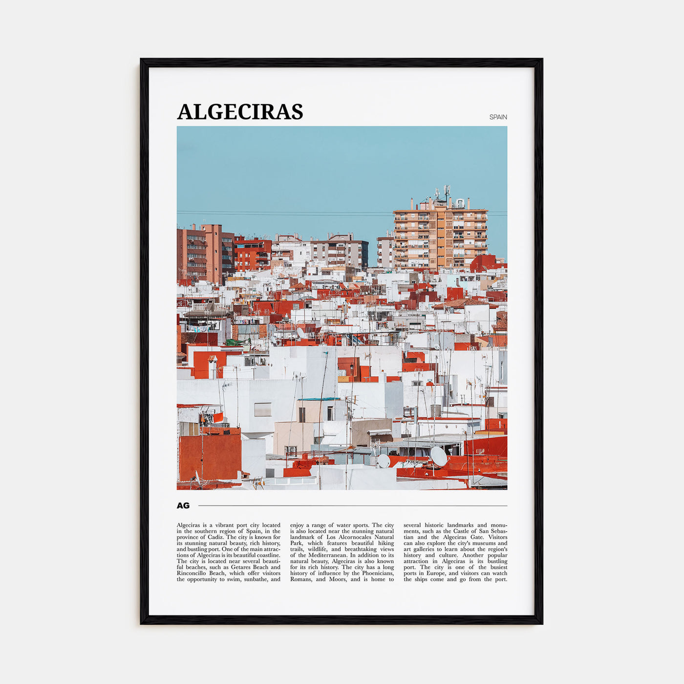 Algeciras Travel Color Poster