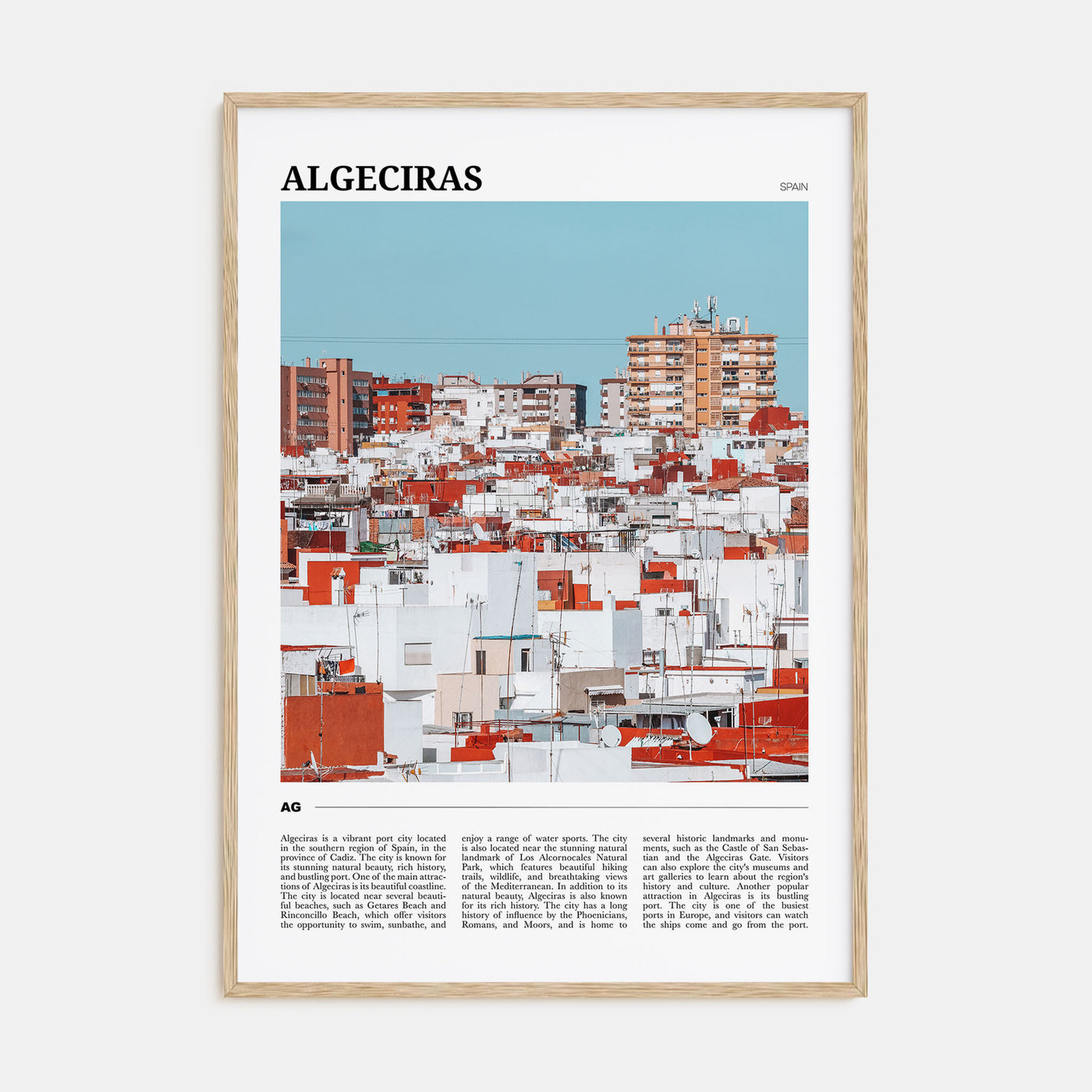 Algeciras Travel Color Poster