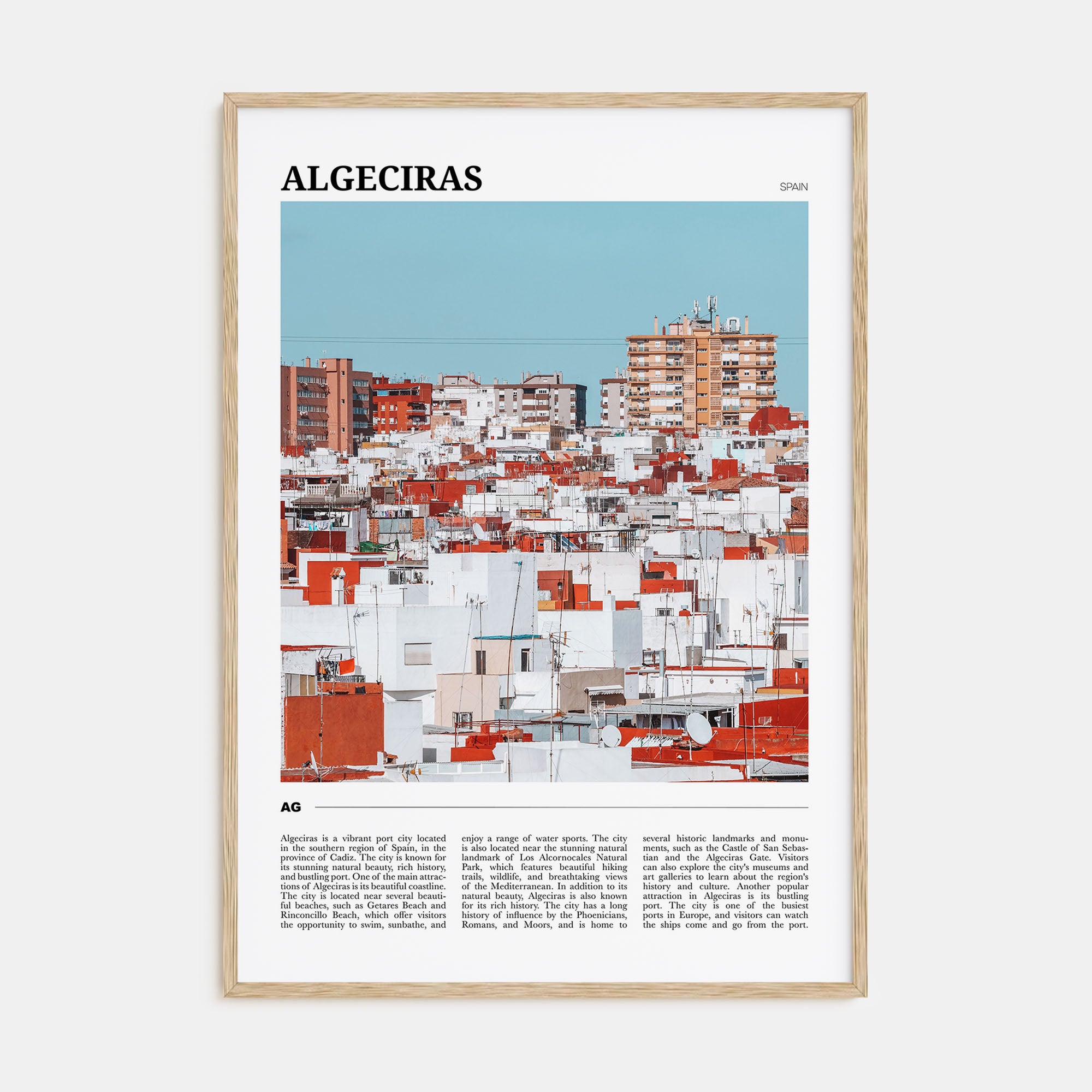 Algeciras Travel Color Poster