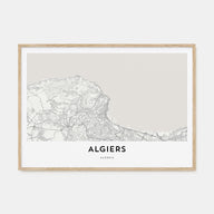 Algiers Map Landscape Poster
