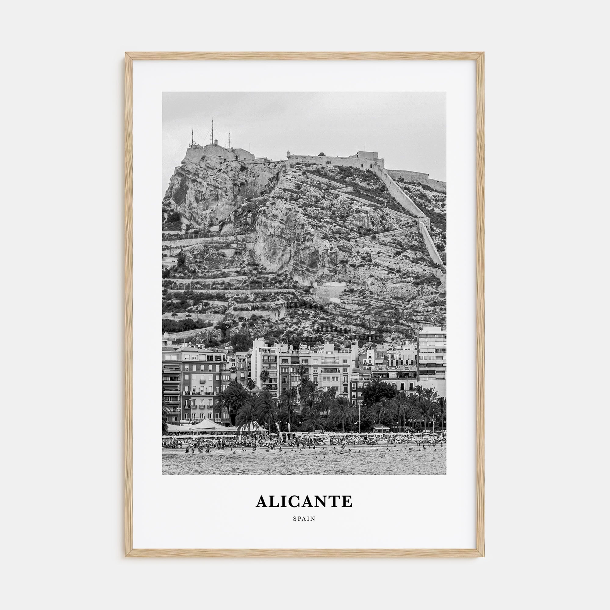 Alicante Portrait B&W Poster