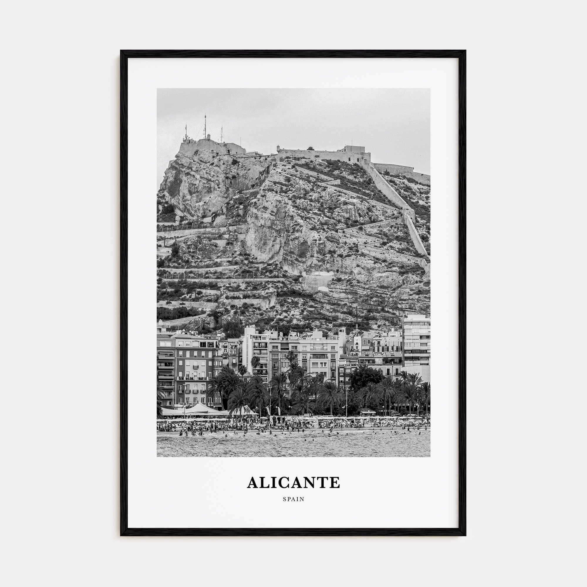 Alicante Portrait B&W Poster