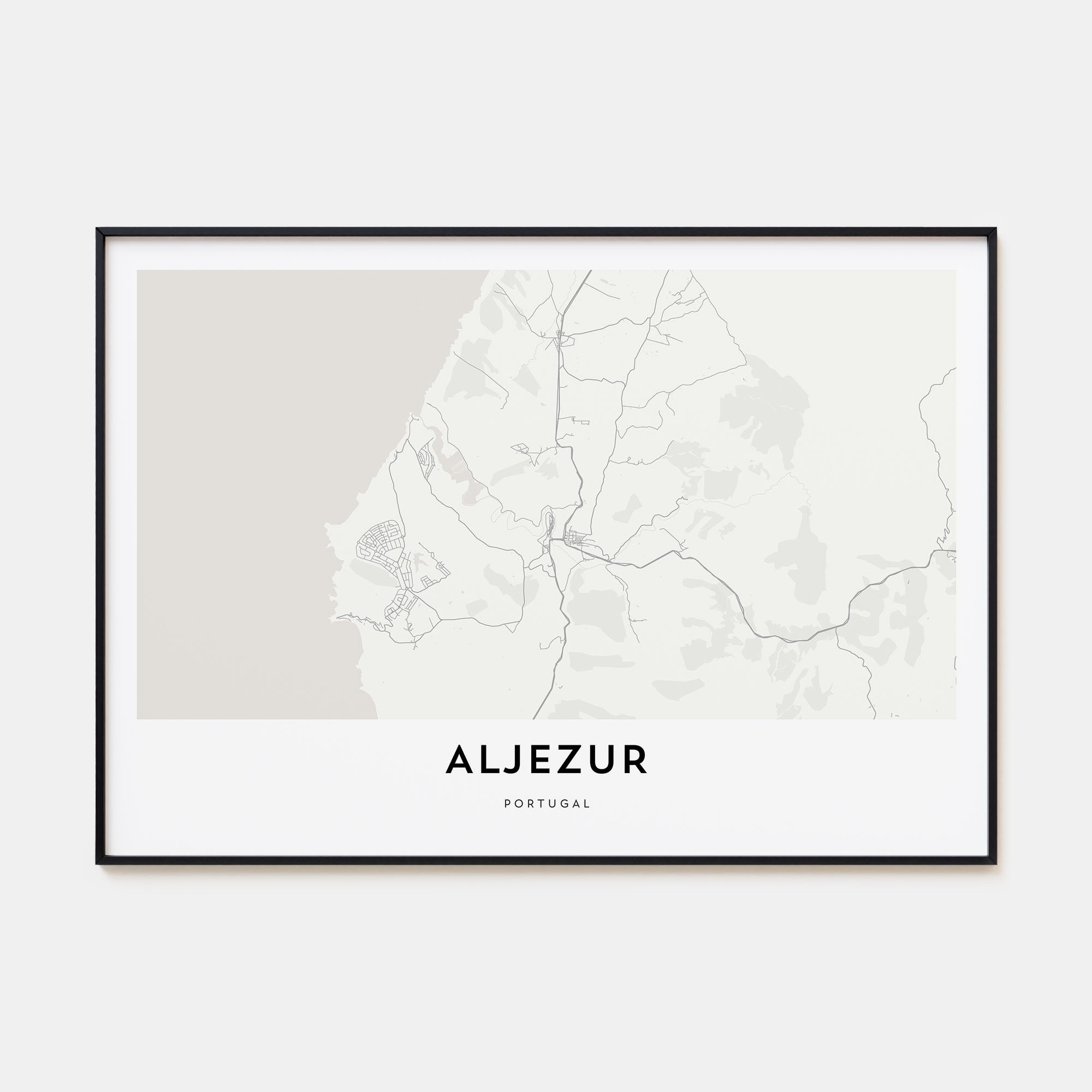 Aljezur Map Landscape Poster
