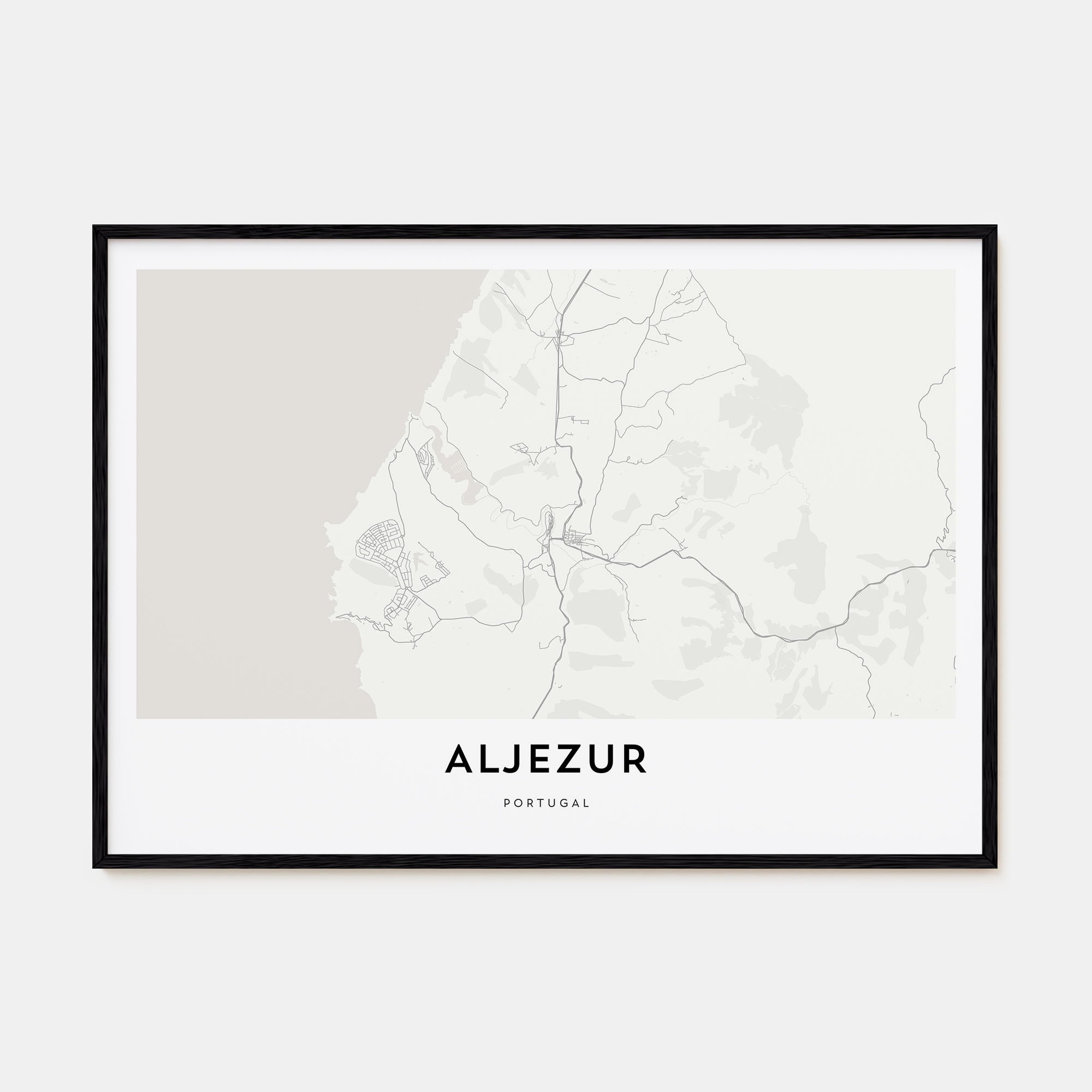 Aljezur Map Landscape Poster