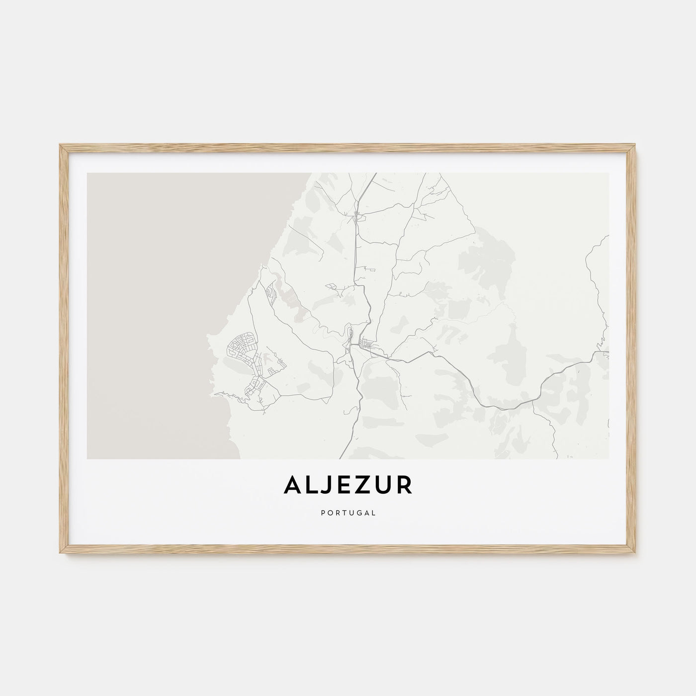 Aljezur Map Landscape Poster