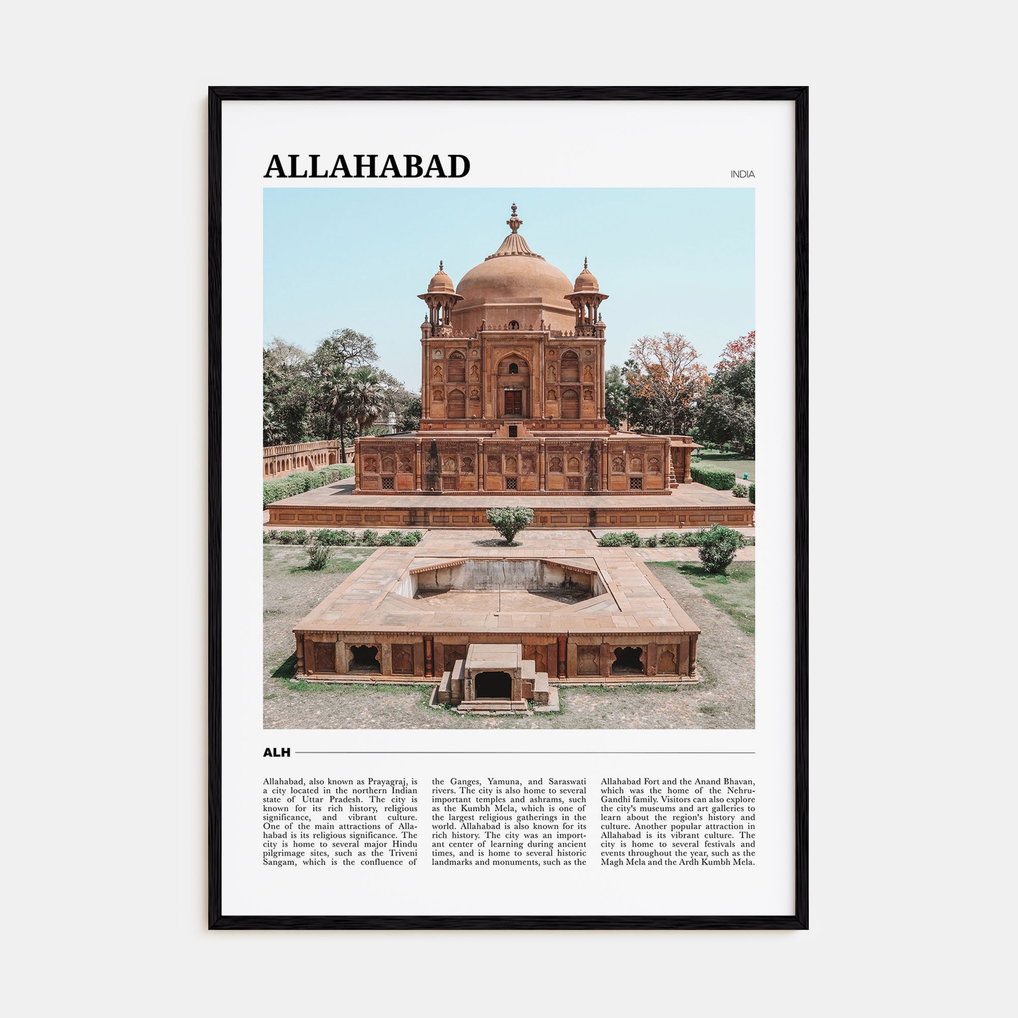 Allahabad Travel Color Poster