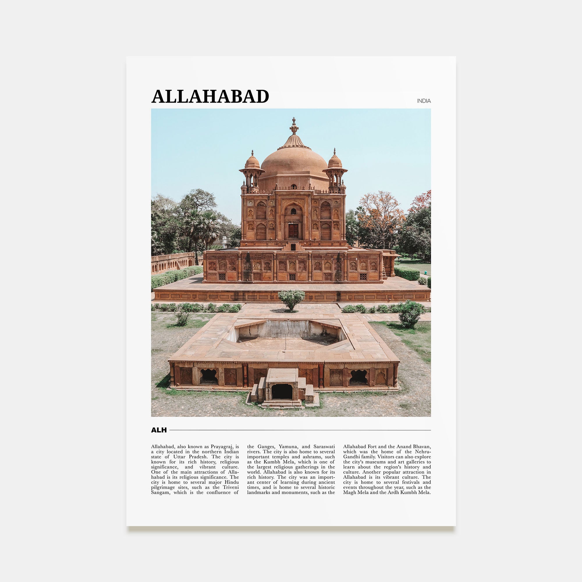 Allahabad Travel Color Poster