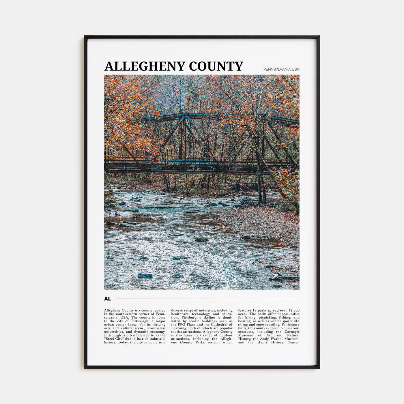 Allegheny County Travel Color Poster