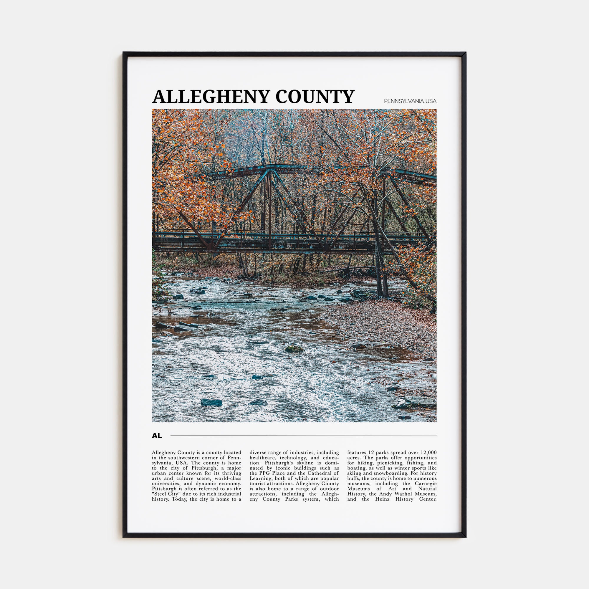 Allegheny County Travel Color Poster