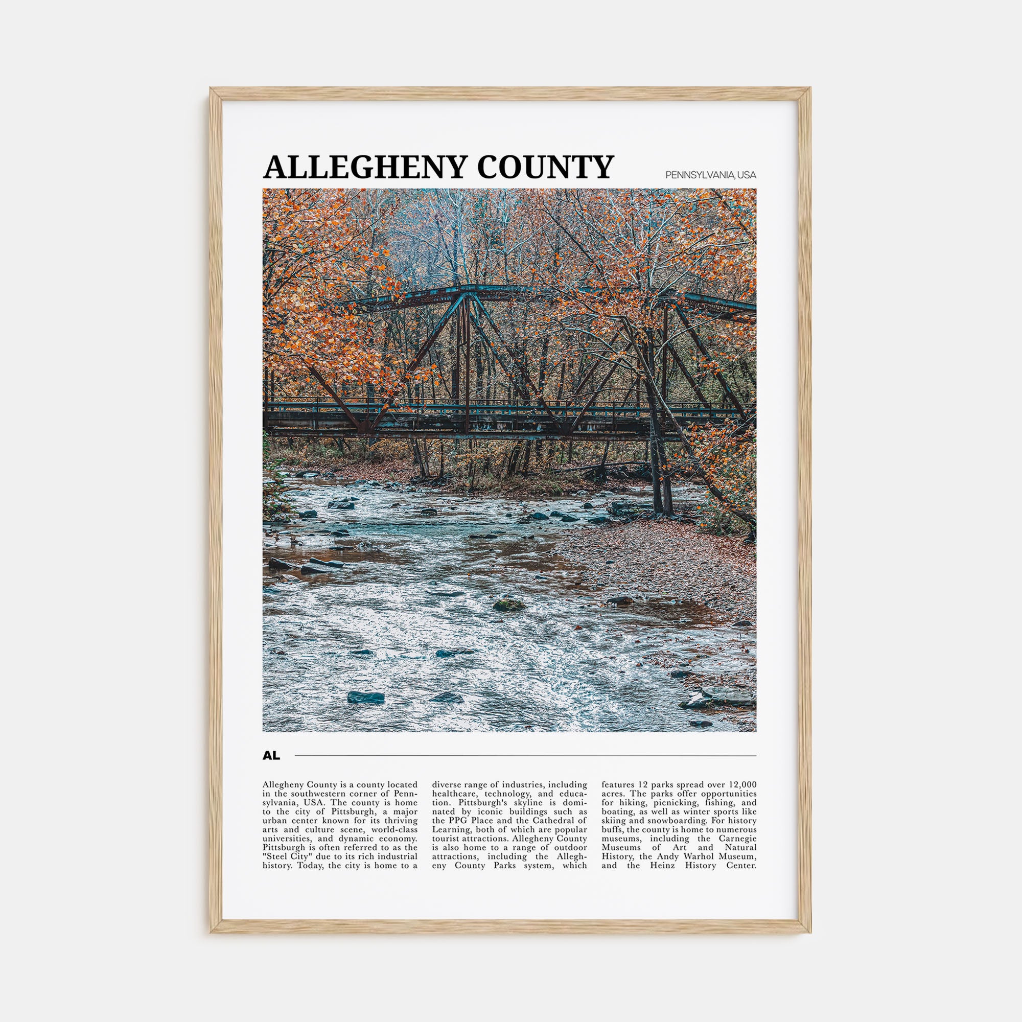 Allegheny County Travel Color Poster