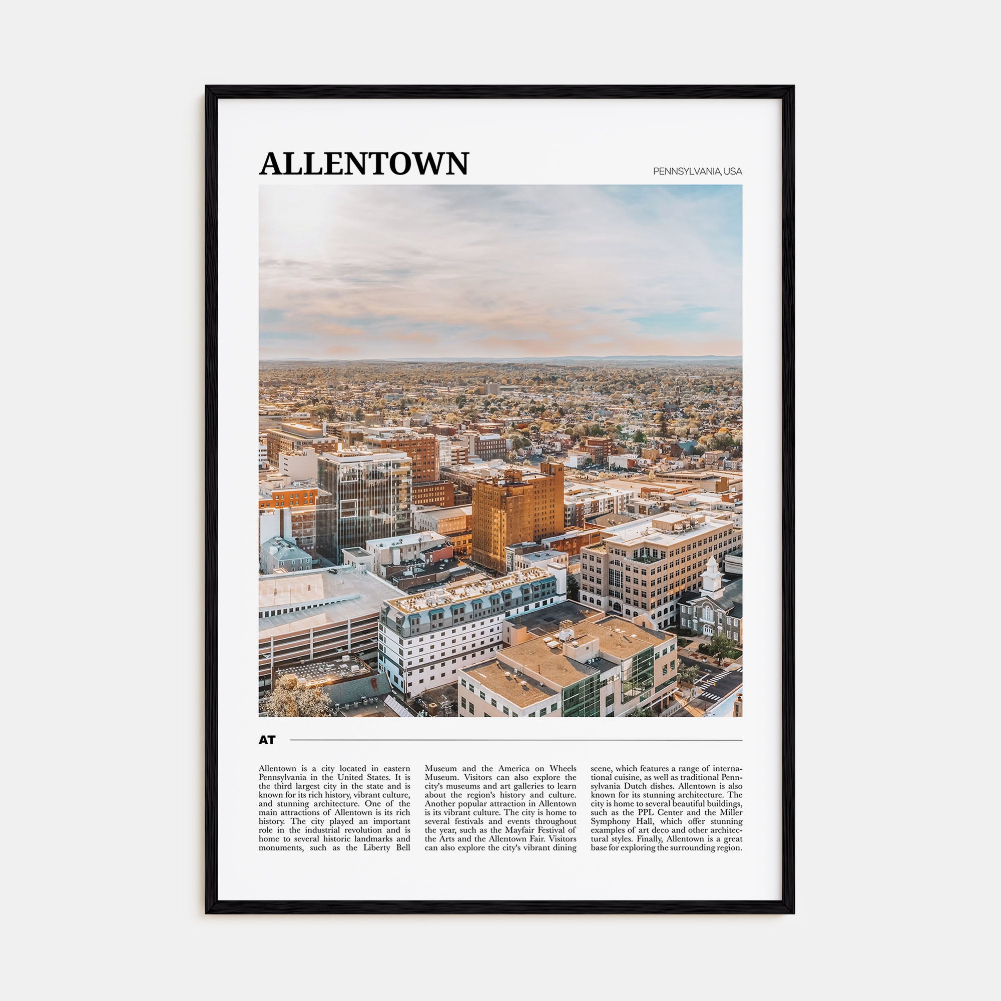 Allentown Travel Color Poster