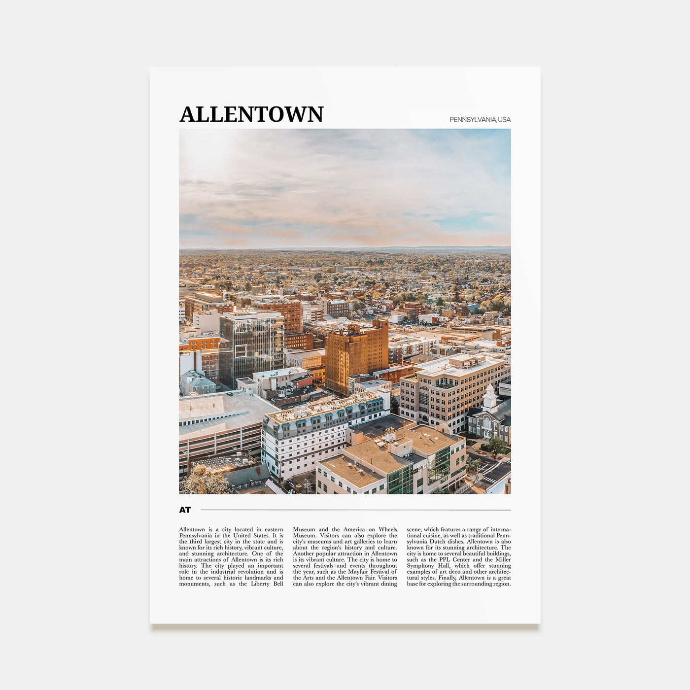 Allentown Travel Color Poster