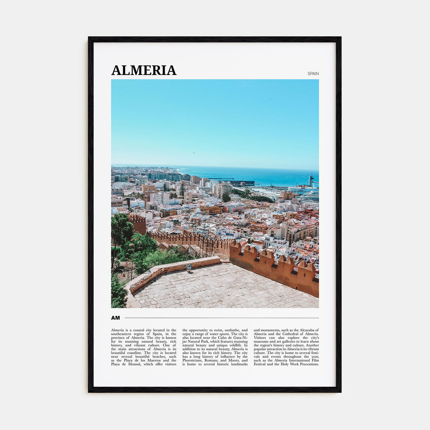 Almeria Travel Color Poster