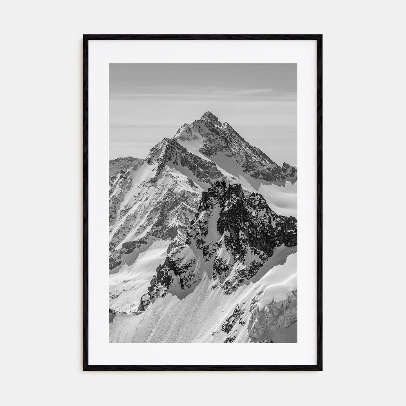 Alpes Photo B&W Poster